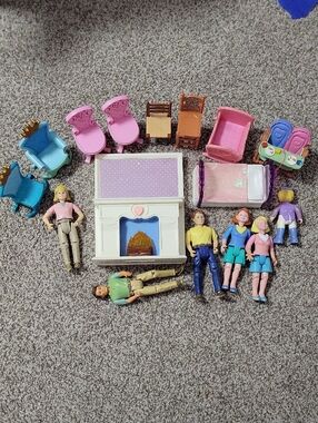 Lot Of Fisher Price Loving Family Dollhouse And Playskool Toys